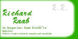 richard raab business card